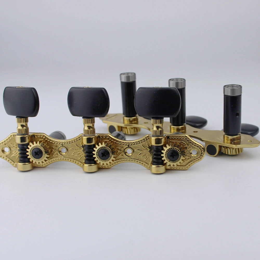 1 Set Classical Guitar Tuner Acoustic Classical Guitar Tuning Keys Steel Pegs Machine Heads Black