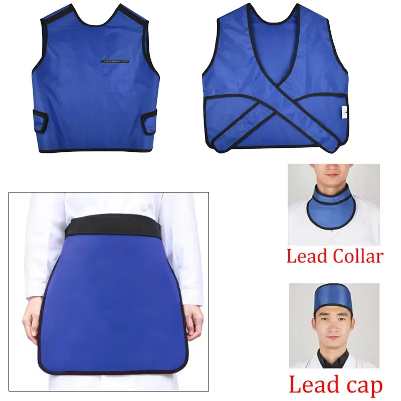 

Dental Radiation Protective Clothing 0.35Mm X-Ray Radiation Protection Vest Short Lead Apron High-Quality Lead Collar Cap