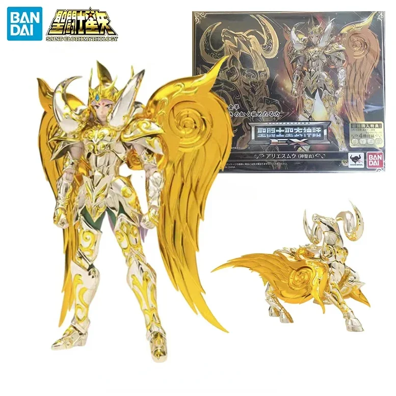 

В наличии BANDAI Holy Cloth Myth EX God Aries Mu Soul Gold Модель персонажа аниме Коллекция игрушек в подарок