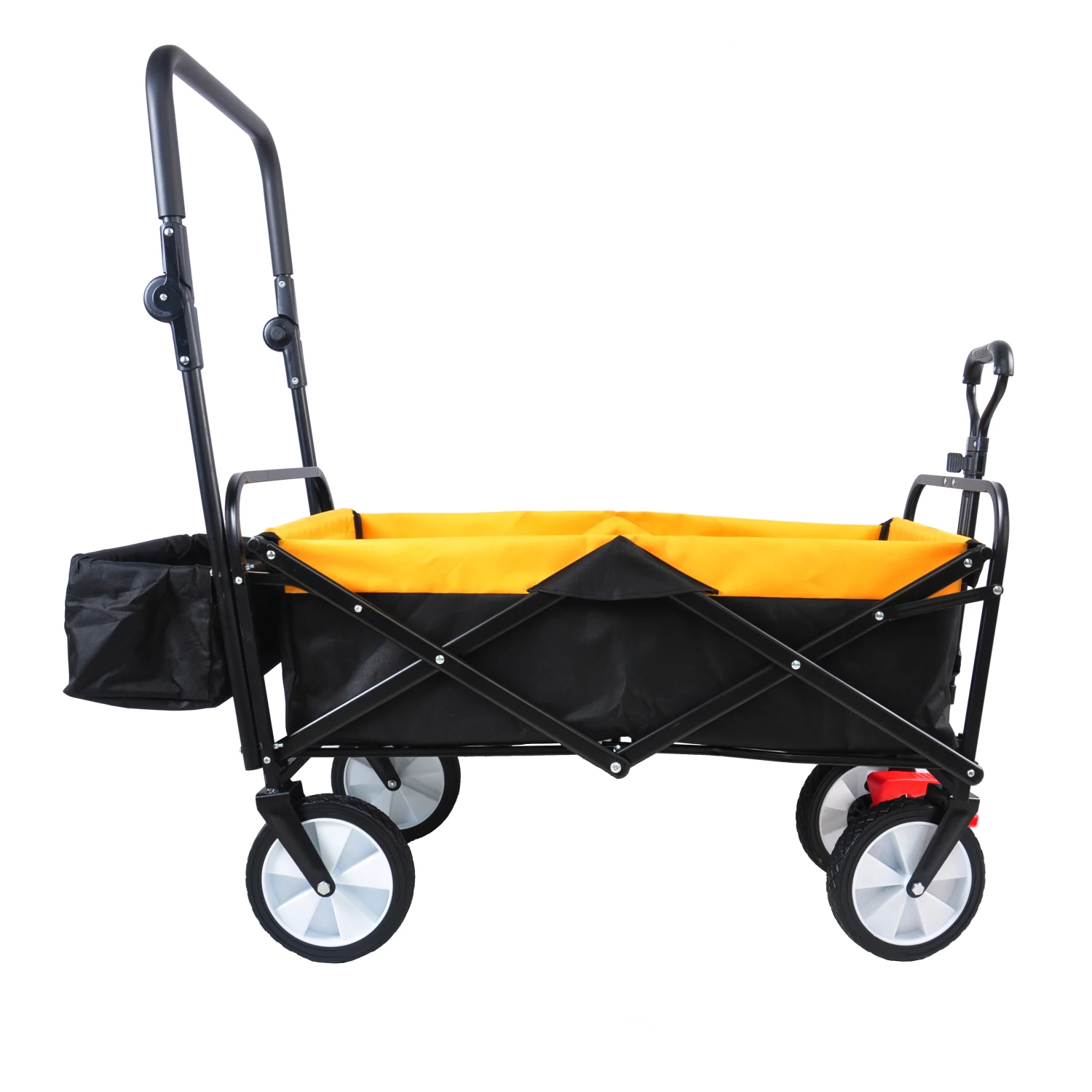 

Folding Utility Garden Wagon with Drink Holder & Adjustable Handles