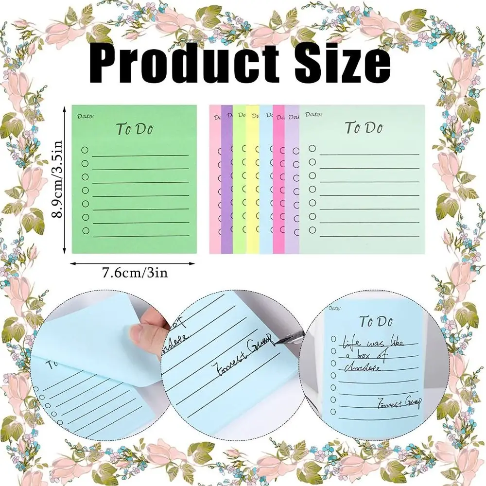 50 Sheets Sunny Day Weekly Plan To Do List Sticky Note Memo Pads Stationery Notepad Shopping Check List Message Notes