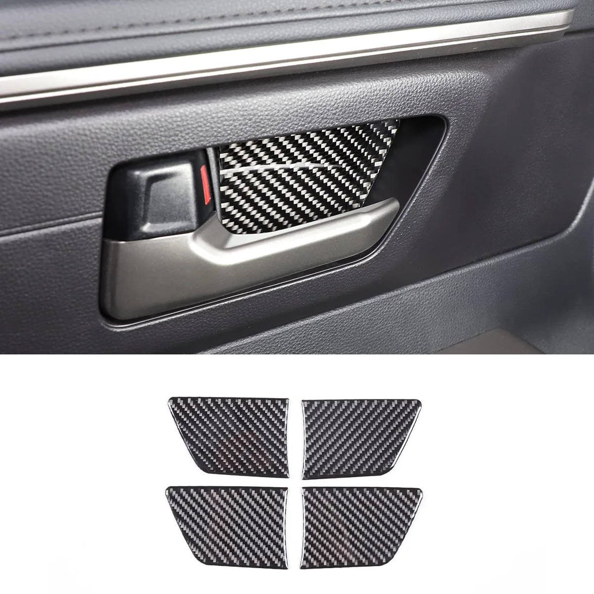 

inner door bowl stickers, For 22-23 Toyota Tundra real carbon fiber soft car supplies