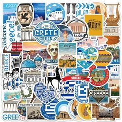 50PCS Tourist Landscapes Greece Stickers The Acropolis in Athens For  Laptop Luggage Fridge Scrapbook Waterproof Retro Stickers