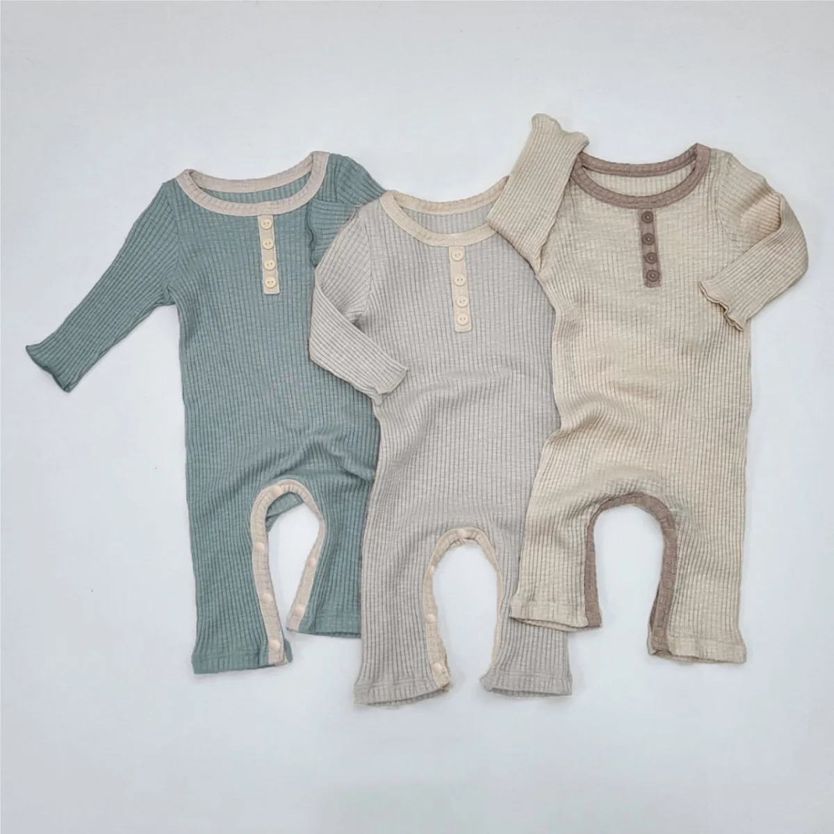 

Spring Autumn Toddler Girls Jumpsuits Patchwork Knit Kids Baby Girl One-piece Bodysuits 0-1Y Newborn Girls Rompers Infant Onesie