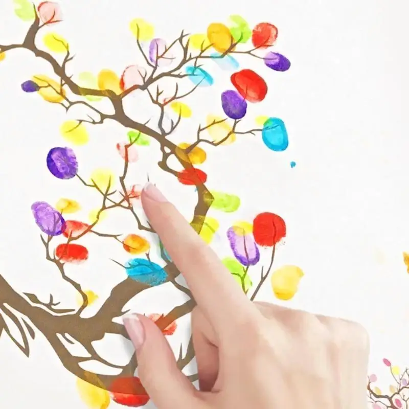 G8ta Craft Rainbow Finger Inks Stamps Stamps Partner Pad timbri artigianali fai -da -te per bambini Sistema 4 colori