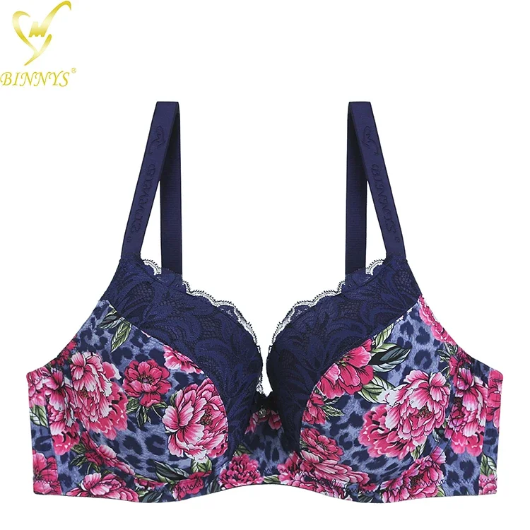 BINNYS E Cup Breathable 46E Thin Cup Soutien Gorge Grandes Bonnets Sexy Lace Plus Size Push Up Balcony Big Bra for Women