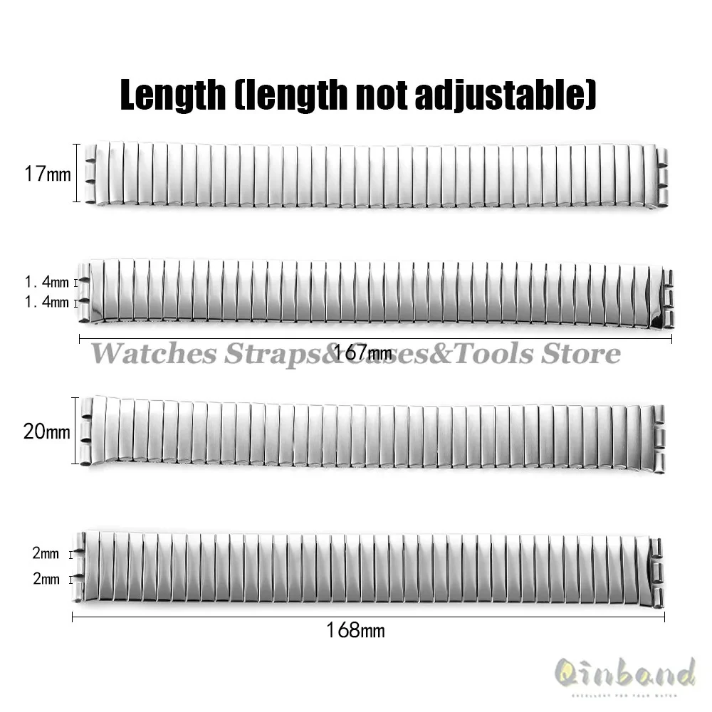Elastic Metal Watch Band for Swatch Watch Strap 17mm 20mm Stretch Expansion Stainless Watch Strap Men Women Bracelet Accessories image 6