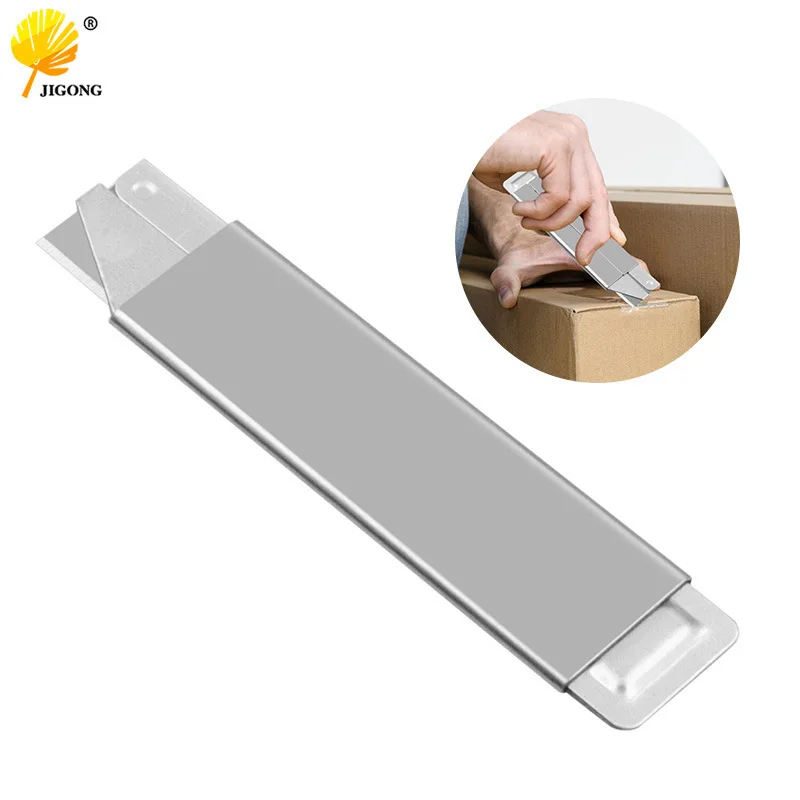 Utility knife stainless steel simple paper cutter wallpaper small utility telescopic package