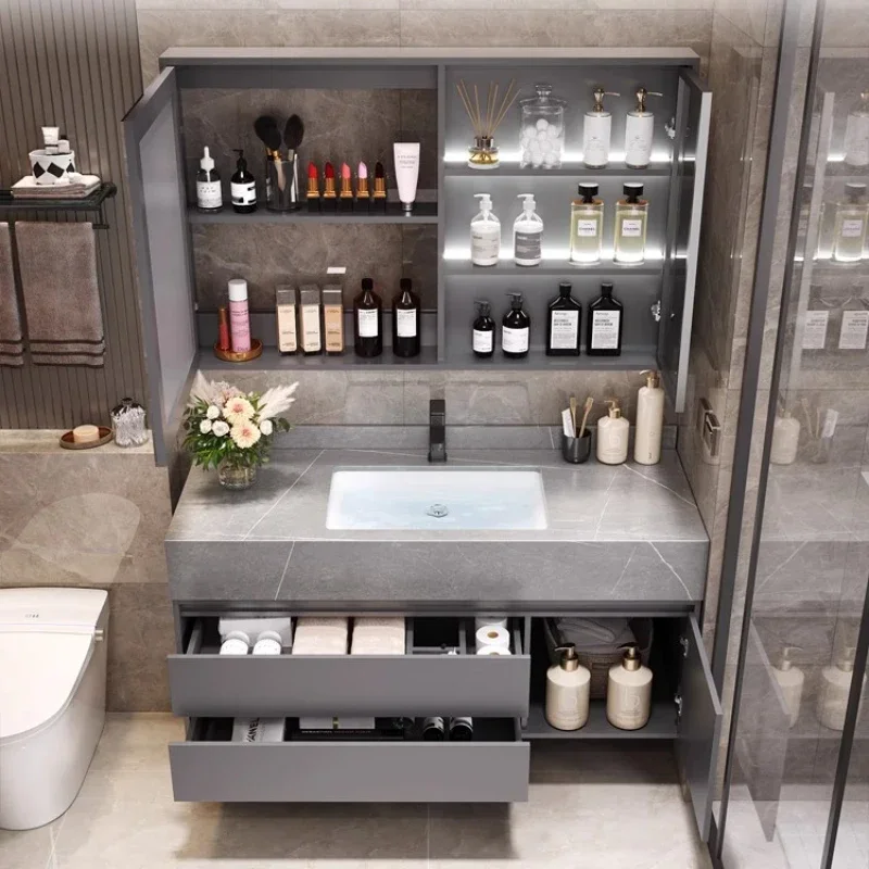 

Sink Base Cabinet Mirrors Furniture Luxury Wc Bathroom Column Storage Vanity Closed Toilet Multifunction Home Bathroom Cabinet