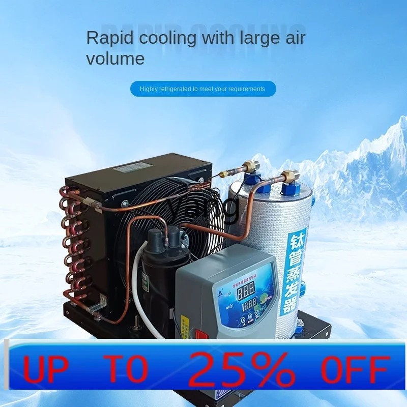 

KHH refrigerator open top fish pond machine restaurant small fish and shrimp chiller automatic constant temperature equipment