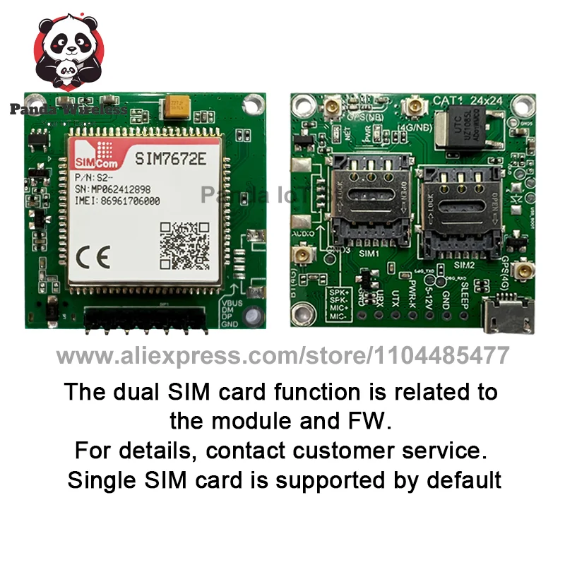 لوحة تطوير SIMcom SIM7672E الأساسية تدعم البيانات + GNSS CAT1 + 4G + شريحة Qualcomm LTE-FDD B1/B3/B5/B7/B8/B20/B28 #5