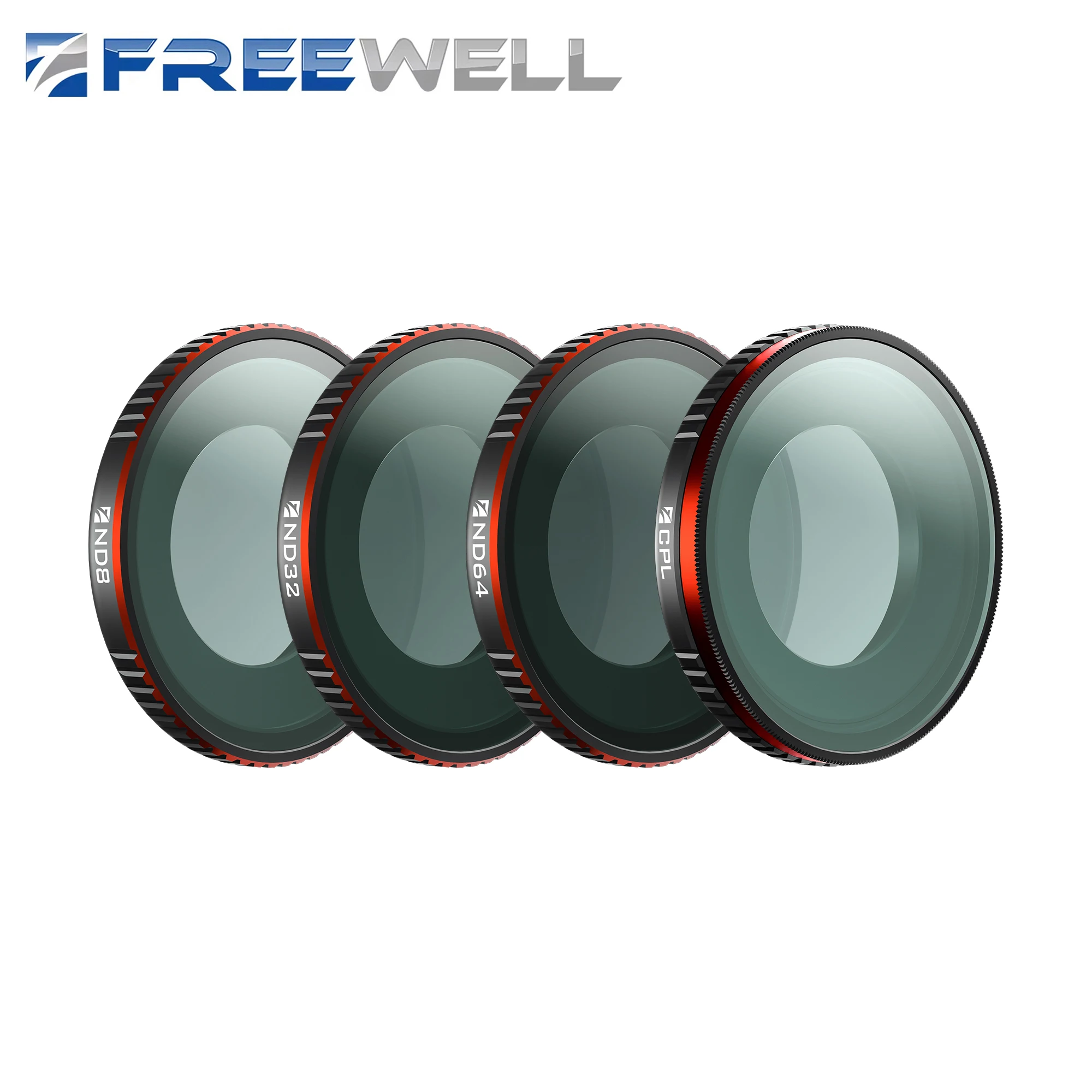 Freewell Standard Day ND Filter Kit 4er-Pack ND8, ND32, ND64 und CPL Kamerafilter für Insta360 GO Ultra Fotografie-Zubehör – Detail 1