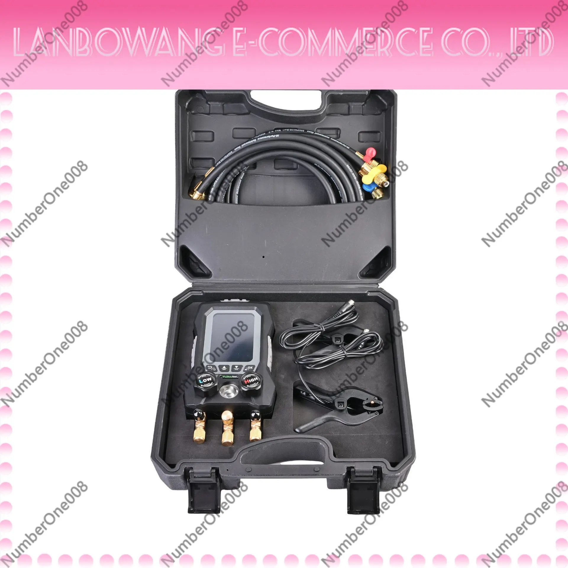 Smart Digital Manifold Gauge HVAC Vacuum Tester for Refrigeration Heat Pump