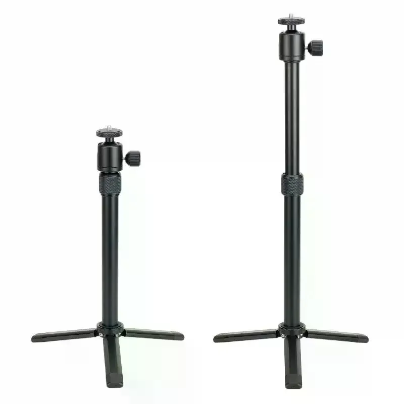 Tubo de extensión ajustable para trípode, mango extensor, palo telescópico de mano, varilla de aluminio para trípode de gimbal y teléfono