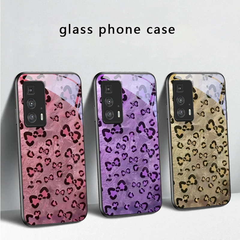 

Abstract leopard print For Motorola Moto Edge 20 Lite 30 Pro 40 Neo 50 Ultra G45 G54 G55 G75 G84 G85 G Play 23 Glass Phone Case