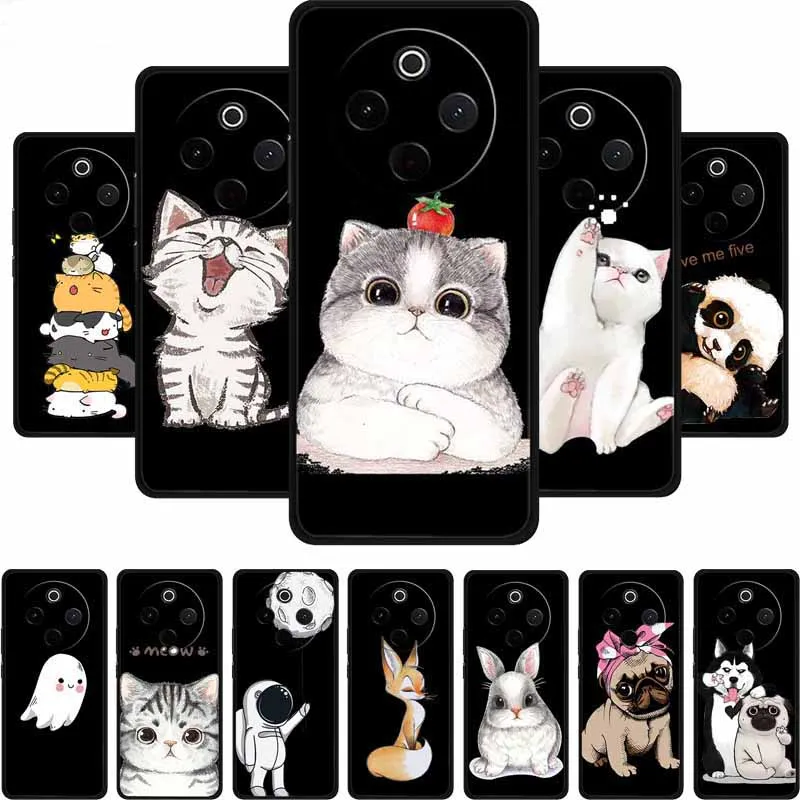 Funda para Vivo Y300 Pro Funda bonita de dibujos animados de silicona suave TPU fundas de teléfono para Vivo Y300 Pro 5G Funda trasera Y300Pro 6,77 "Choqueta