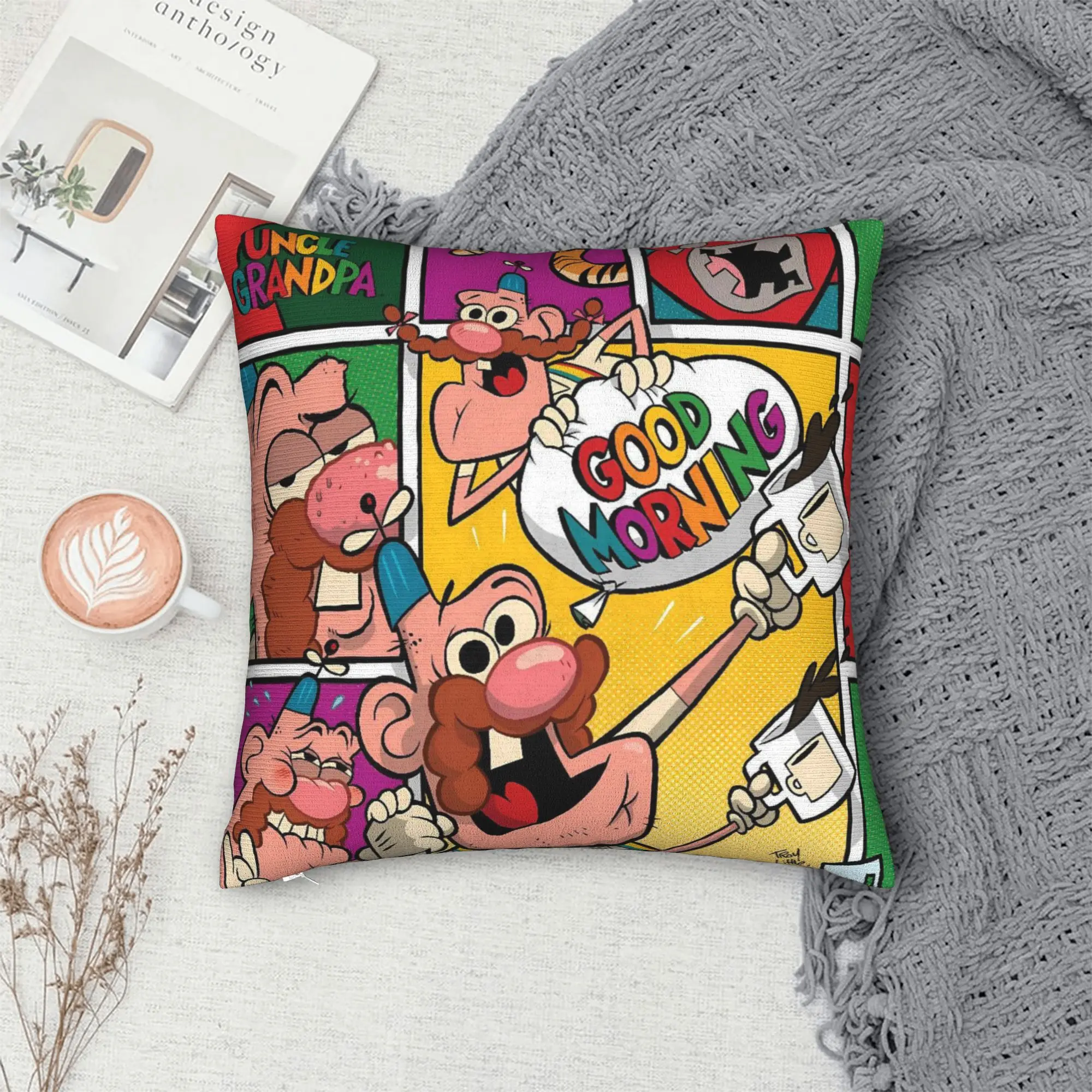 Uncle Grandpa Pillowcases  Vintage Pillow Case For Wedding Party Home Decor Comfy Pillow Cover