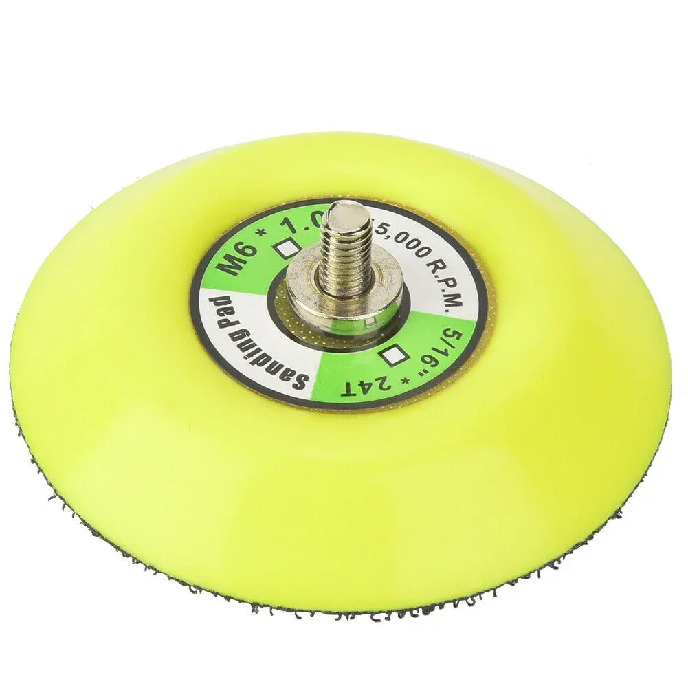 1- 6 นิ้วแผ่นขัดแผ่นขัด HOOK LOOP Backing Pad สําหรับ PNEUMATIC Air Sander เครื่องบดไฟฟ้าโลหะ Orbital Sander