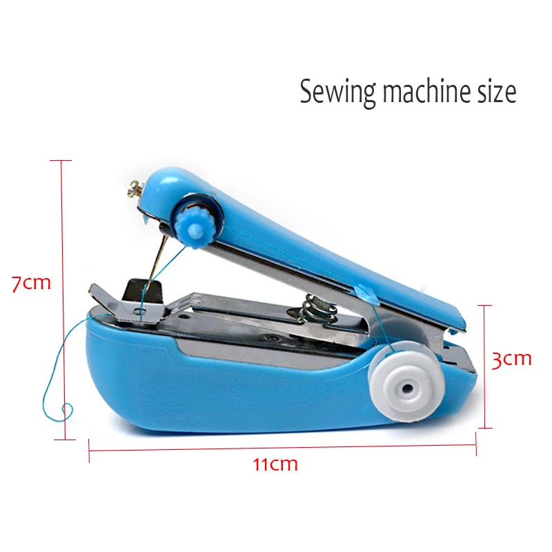 Mini Sewing Machine Portable Sewing Machine Household Simple Handheld Needlework Manual Sewing Clothes Fabric maquina de coser