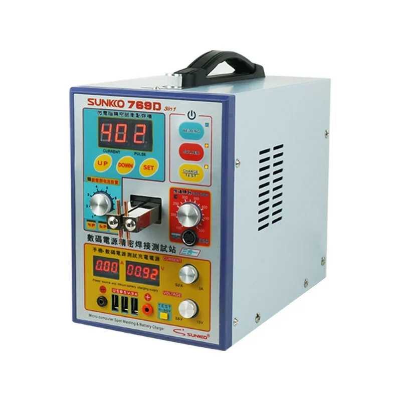 Officina batteria all-in-one SUNKKO 769D: soluzione per test di saldatura, carica e tensione