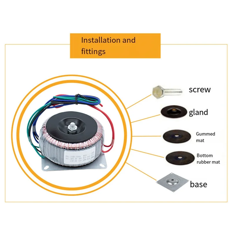 

ABKP-300 Watt Circular Transformer Power Supply Front And Rear Stage Power Amplifier Transformer 220V High-Power Copper Wire