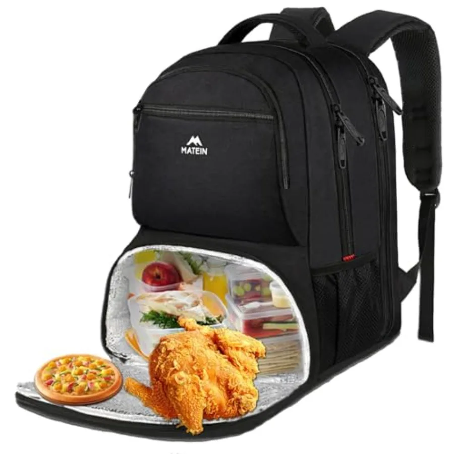 

Lunch Backpack for Men Insulated Cooler Backpack with Lunch Compartment Water Resistant Laptop Back Pack Computer Meal Prep Bac