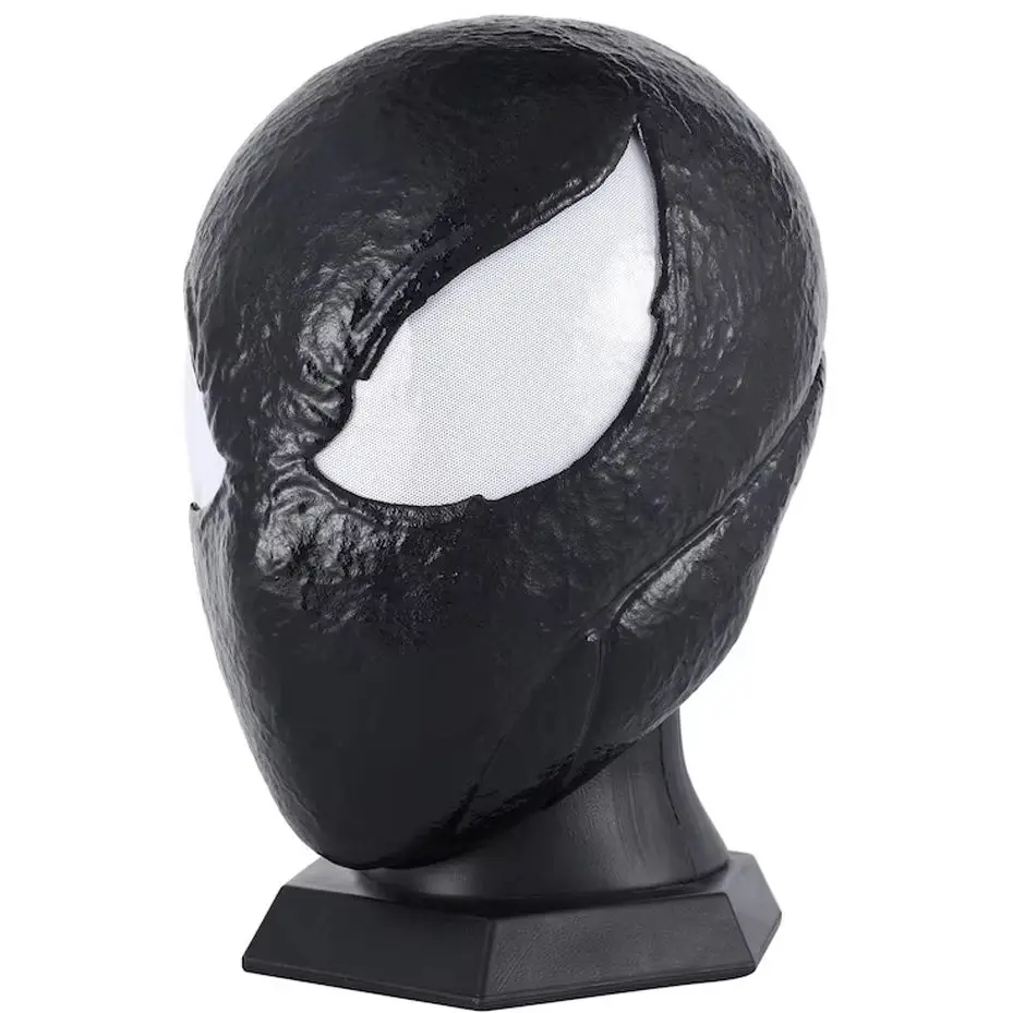 

Черная маска Venom Spider-Man 2, несъемные глаза, чехол для головы для косплея, 1:1, 3D носимый шлем ручной работы для подарка на день рождения