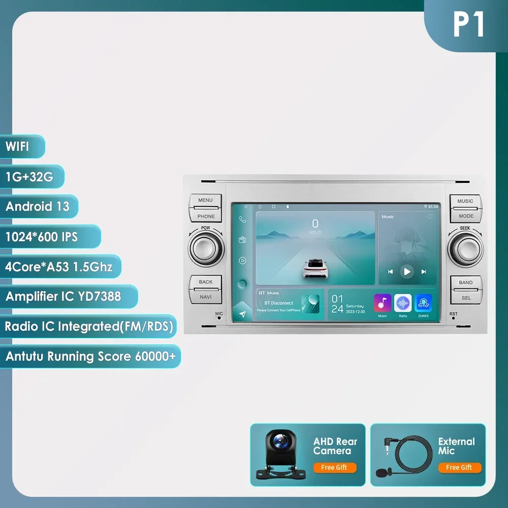 Android Autoradio Voor Ford Focus 2007 Mondeo S-Max C Max Kuga Galaxy Fiesta Transit Fusion Connect Autoradio Multimedia Carplay