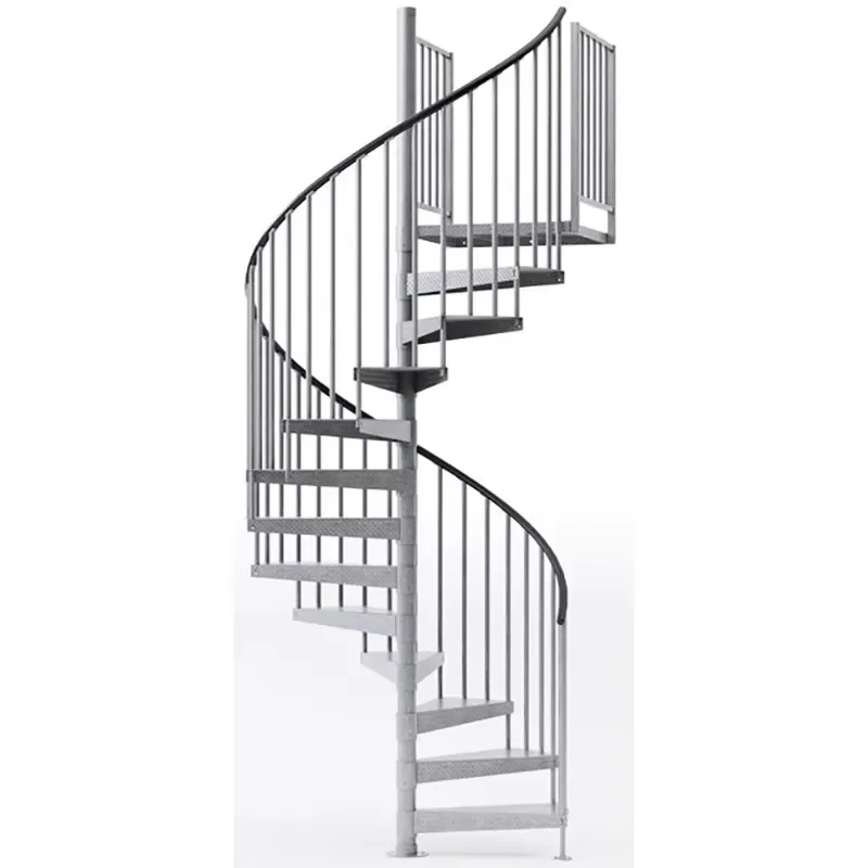 Villa Courtyard Outdoor Platform Railing Galvanized Spiral Staircase Simple Garden Terrace Balcony Metal Steel Staircase Kit