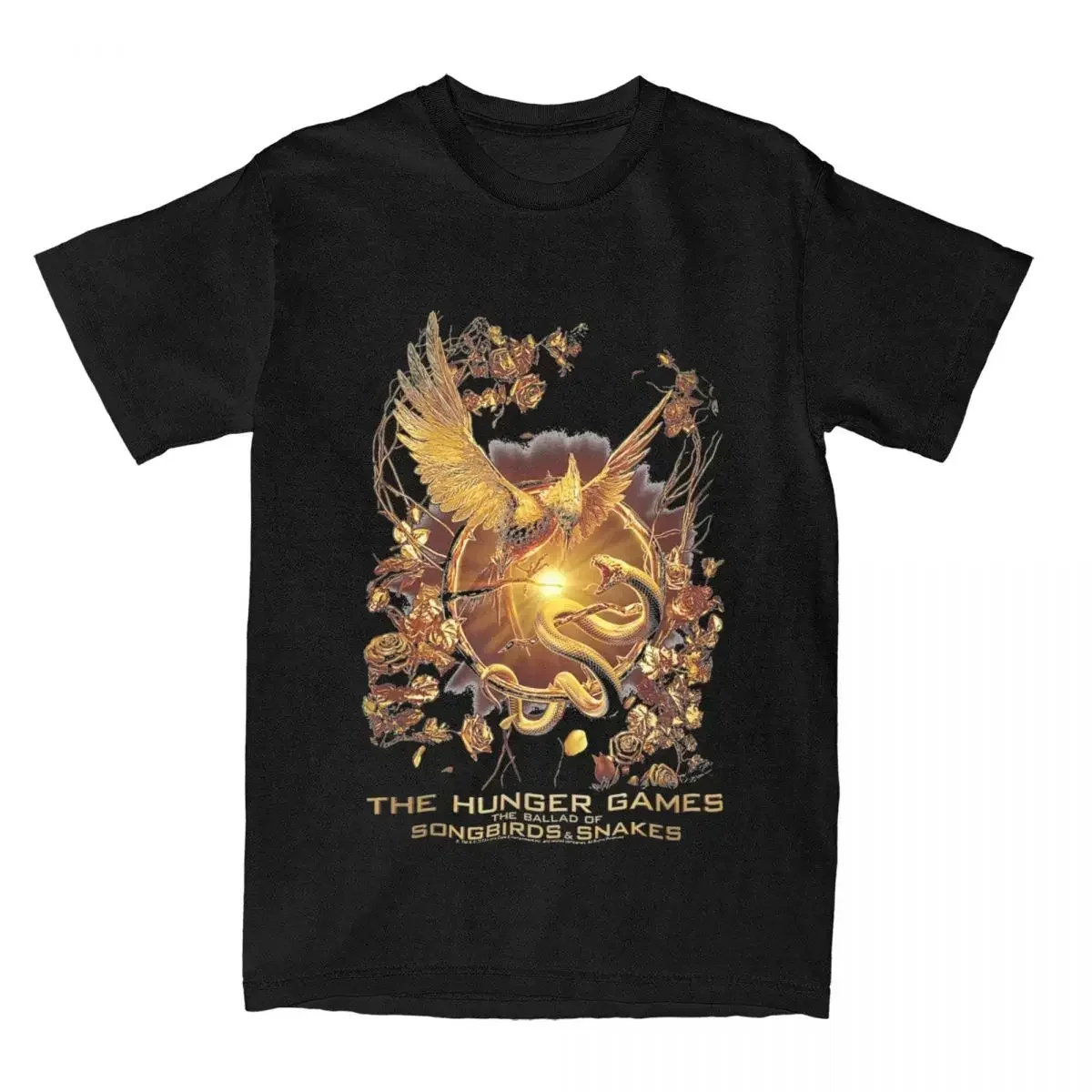 Men Fun Cotton All Seasons Tee Shirts The Hunger Games The Ballad Of Songbirds And Snakes Merch T-Shirt  COTTON  graphic