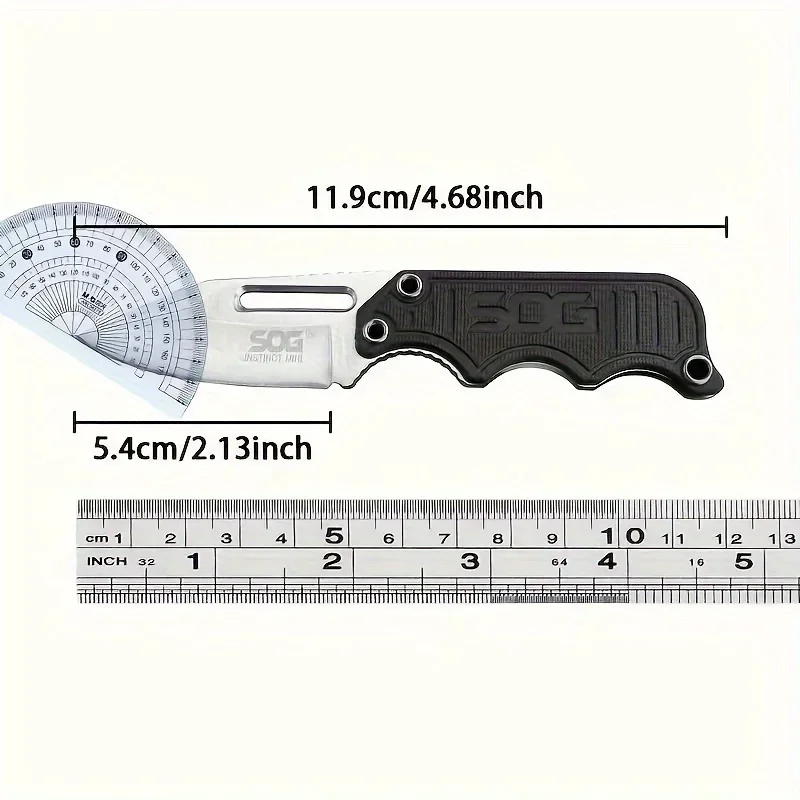 Defense Full Tang Instinct Fixed Knife G10 Handle Lightweight Mini Pocket EDC Neck Chain Multi Tools with ABS Plastic Sheath