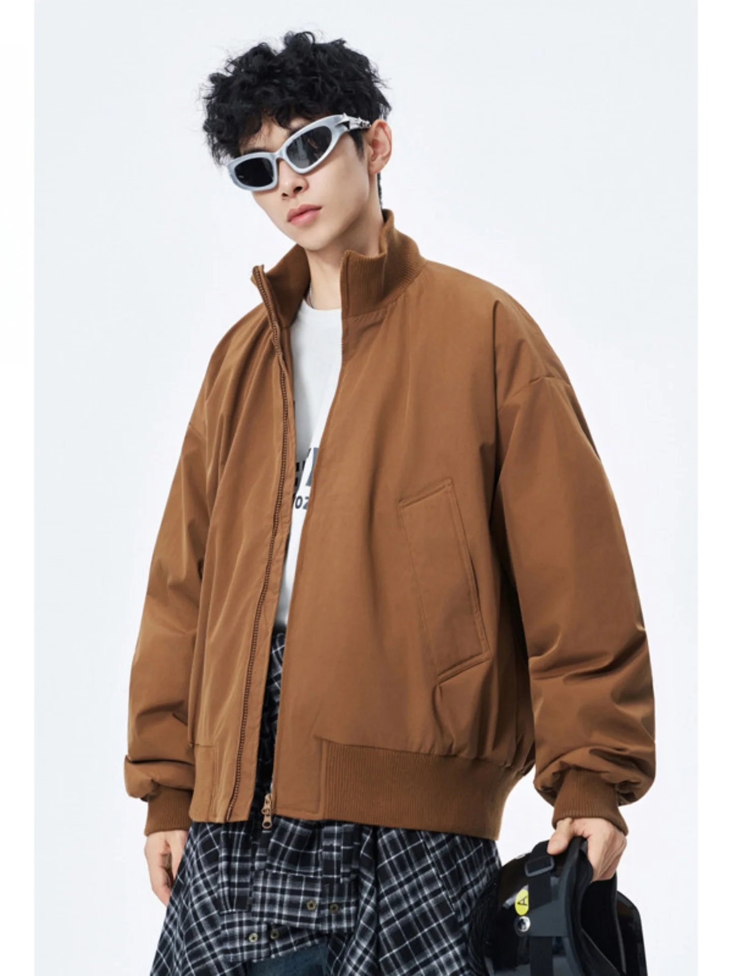 

American High Street Short Men's down Jacket Winter Thick Warm Flight Jacket Stylish Versatile Baseball Style Trendy Outerwear
