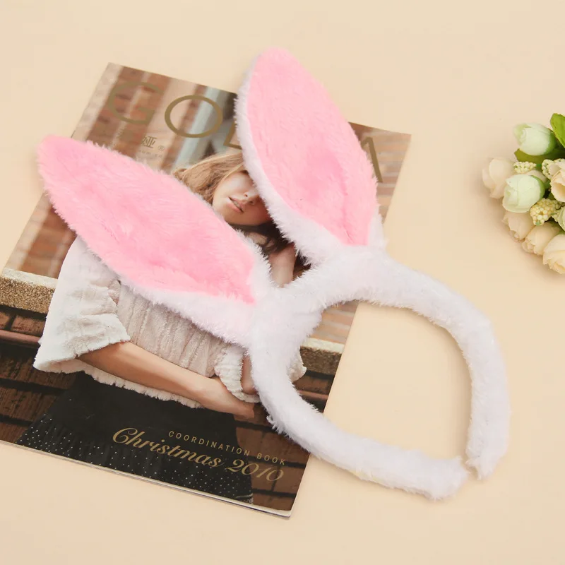 Cartoon Performance Animal Headgear Little White Rabbit Ear Headgear Head Hoop Rabbit Ear Rabbit Girl