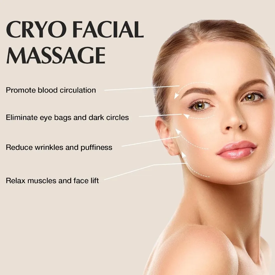 2in1 Gua Sha Cryo Sticks Gezichtsverzorging Gereedschap voor Vrouwen Gezicht en Ogen Massage Onbreekbaar Roestvrij Staal Schoonheidsspecialiste Leveranties