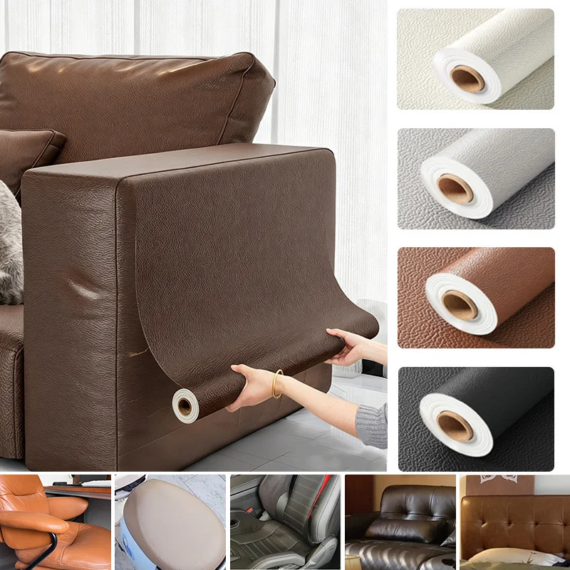 Self Adhesive Leather Repair Patch 30x500cm Waterproof Sofa Couch Furniture Fix Patch for Car Seat Sofa Bed Headboard Renovation