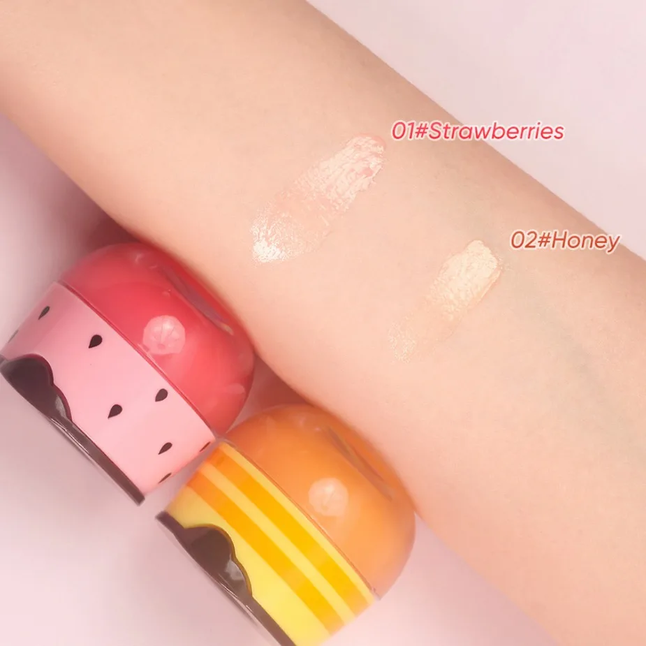 プライベートラベルカスタムロゴビーガンストロベリーリップフィルムハニーリップバーム卸売メイクアップ保湿リップケア天然フルーツフレーバー