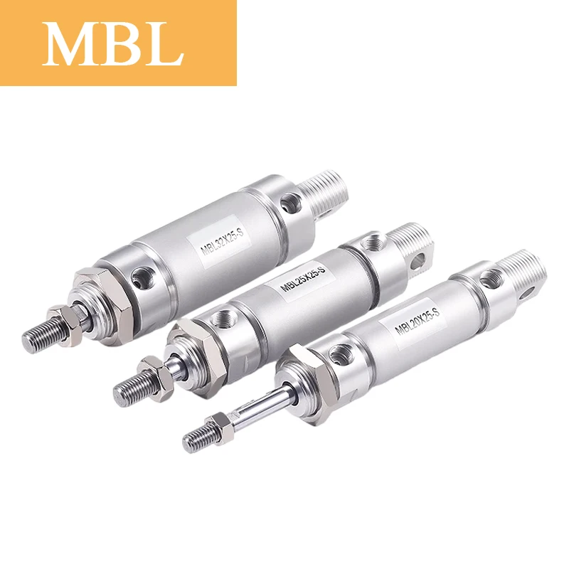 Pneumatic Aluminum Alloy Mini Pen Cylinder MBL20/25/32/40*25/50/75/100/125/150/175/200/225/250/275/300/350/400-S-CA