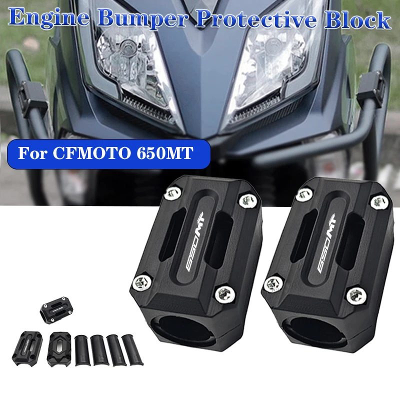 Motorcycle Engine Guard For CFMOTO cfmoto 650MT 650mt 650 MT mt Crash Bar Bumper Protector Block Fit for 22/25/28 mm