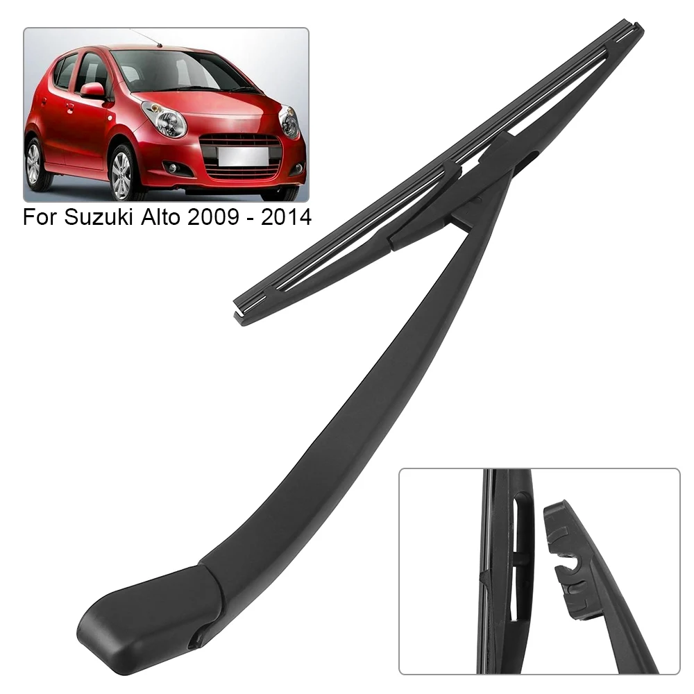 For Suzuki Alto 2009 - 2014 Car Wiper Blades Rear Windshield Wiper Blade and Arm Set Kit Automobile Accessories