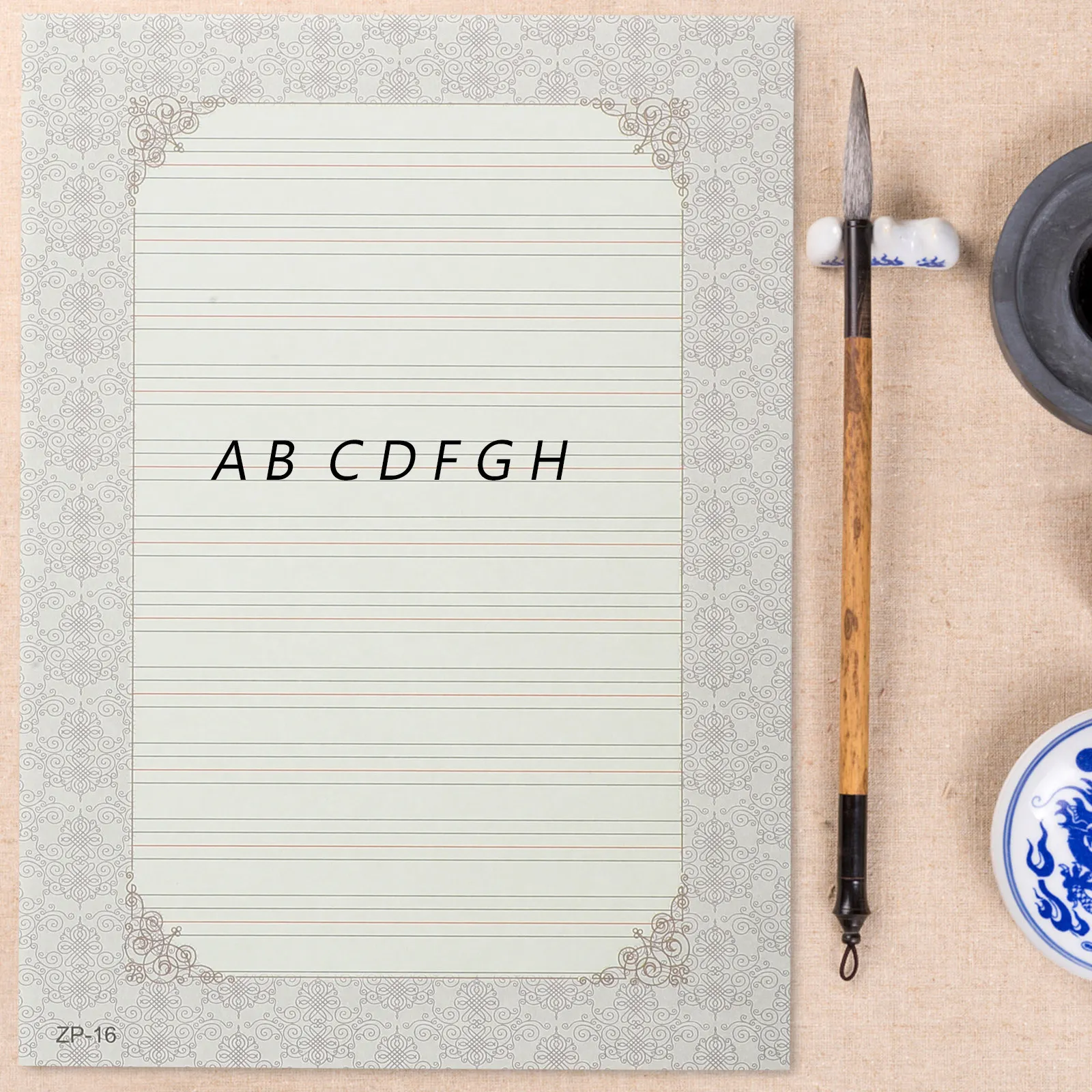 32Sheets Thickened Calligraphy Paper for English Handwriting Practice Smooth Odorless Writing Paper Beginners Brush Calligraphy