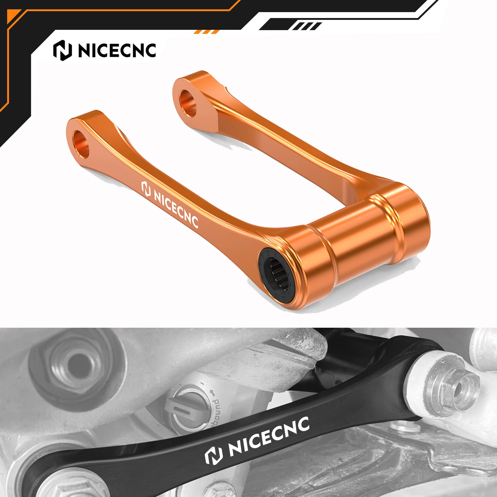 

NICECNC For KTM SX 125 SX-F 450 XC300 XC-F 350 SX-F 250 XC-F 450 XC125 SX250 SX150 SX300 XC250 SX-F 350 2025 1.5″ Lowering Link
