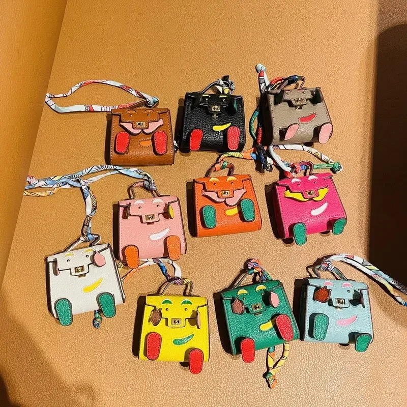 H Home Mini Doll Bag Pendant Cute Monster Earphone Bag Car Keychain Car Pendant 2024 y2k