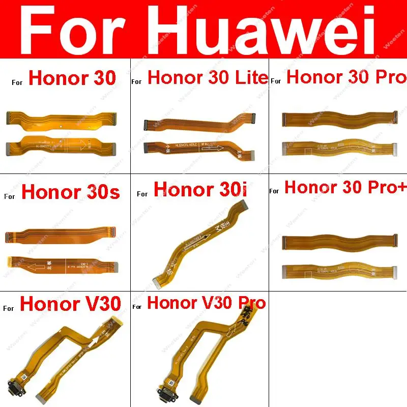 Placa principal flexible para Huawei Honor View V30 Pro 30 Pro Plus 30 30S 30Lite conector de placa base piezas de repuesto de cable flexible