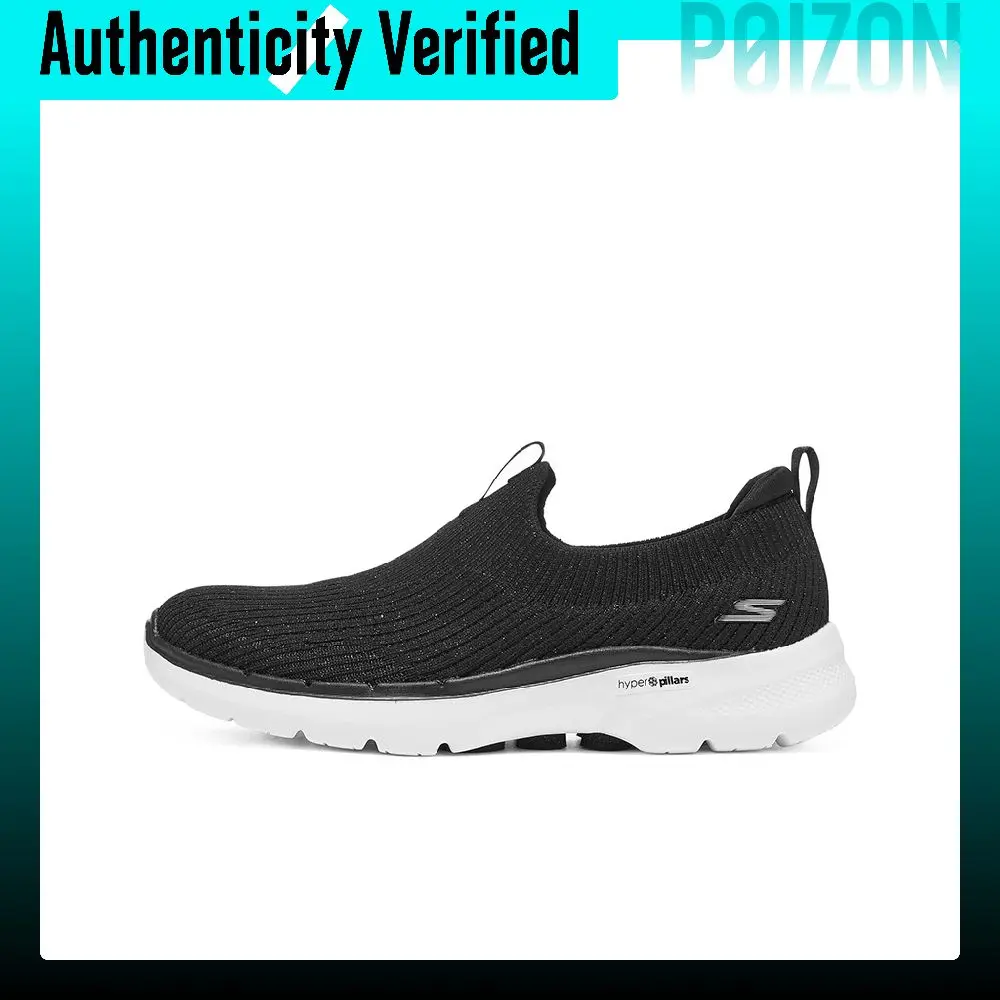 Skechers Go Walk 6 Fabric Abrasion Resistant Abrasion Resistant Low top Casual Shoes Women's Black 124521-BLK