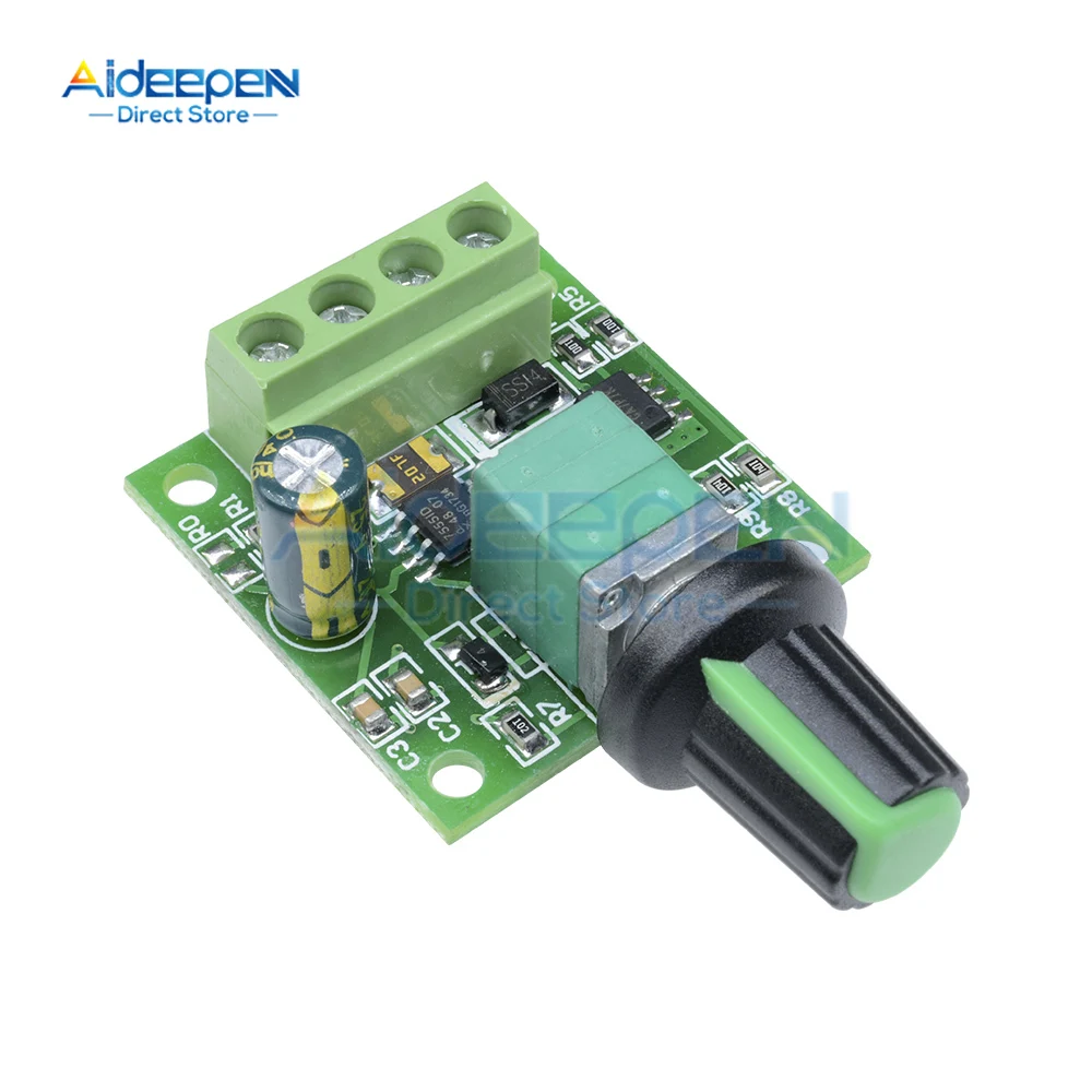Mini 2A 5V 12V DC Motor PWM Speed Controller Module DC-DC 1.8-15V Adjustable Speed Regulator Control Governor Switch 12V