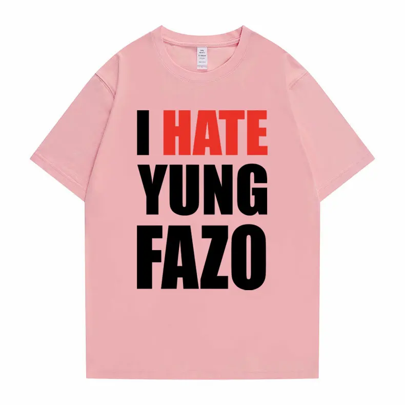جديد أنا أكره يونغ فازو تي شيرت الرجال Y2k ميمي تحت الأرض الراب الأفيون الصيف Kankan التي شيرت الرجال النساء الهيب هوب المتضخم تي شيرت