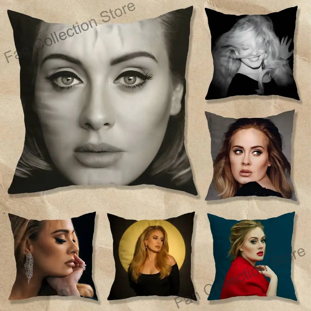 Singer A-Adele Anime Celebrity Merchandise All-Match Printed Pillow Case Sofa Car Office Room Decoration Protector