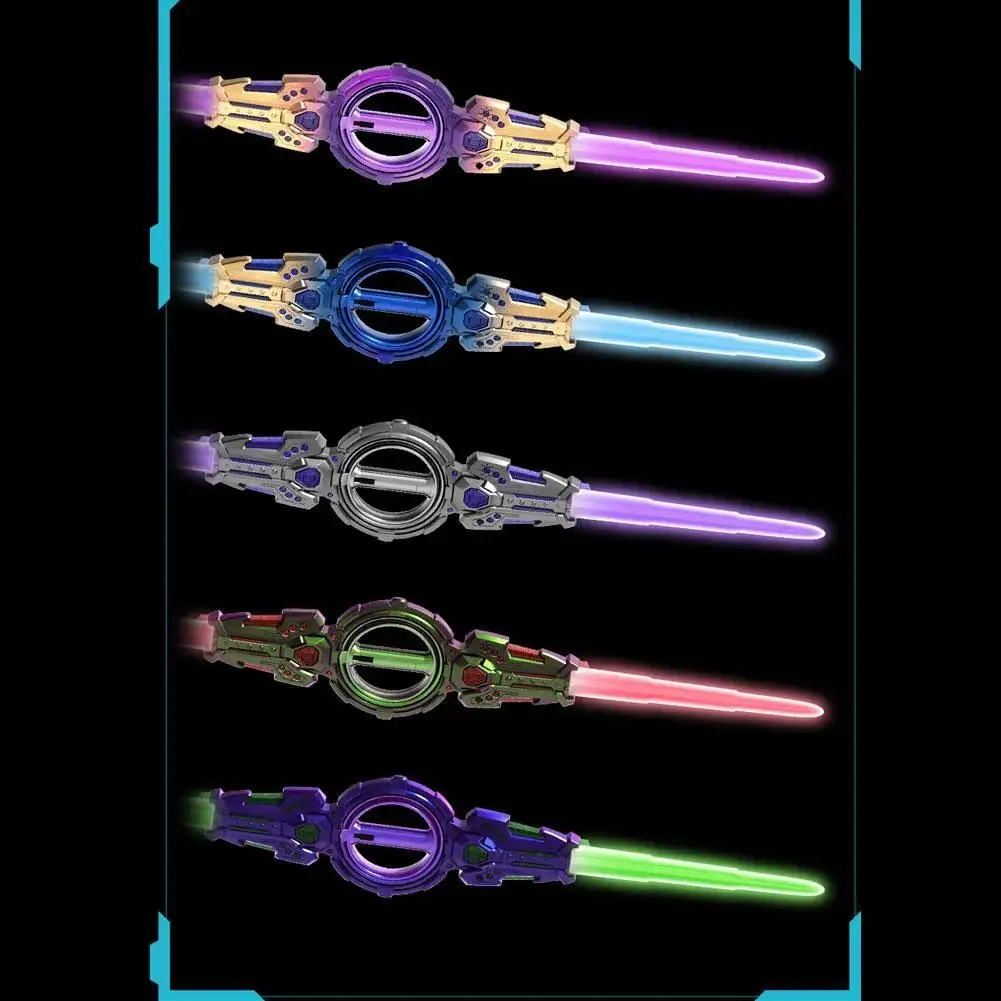Outdoor Toy Bright Rotate Sword Multi-Color Flash LED Light Shine Cosplay Sword Toy Party Family Interactive Toy For Kids Adult image 6