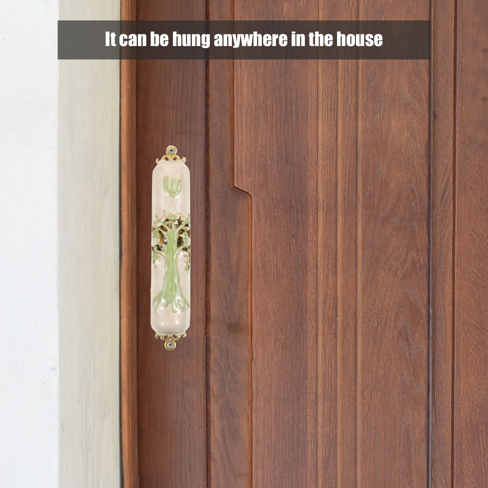 

Mezuzah Doorpost Scroll Metal Retro Mezuzah Craft Holy Religious House Decor Prayer Vintage Charm Door Keychain
