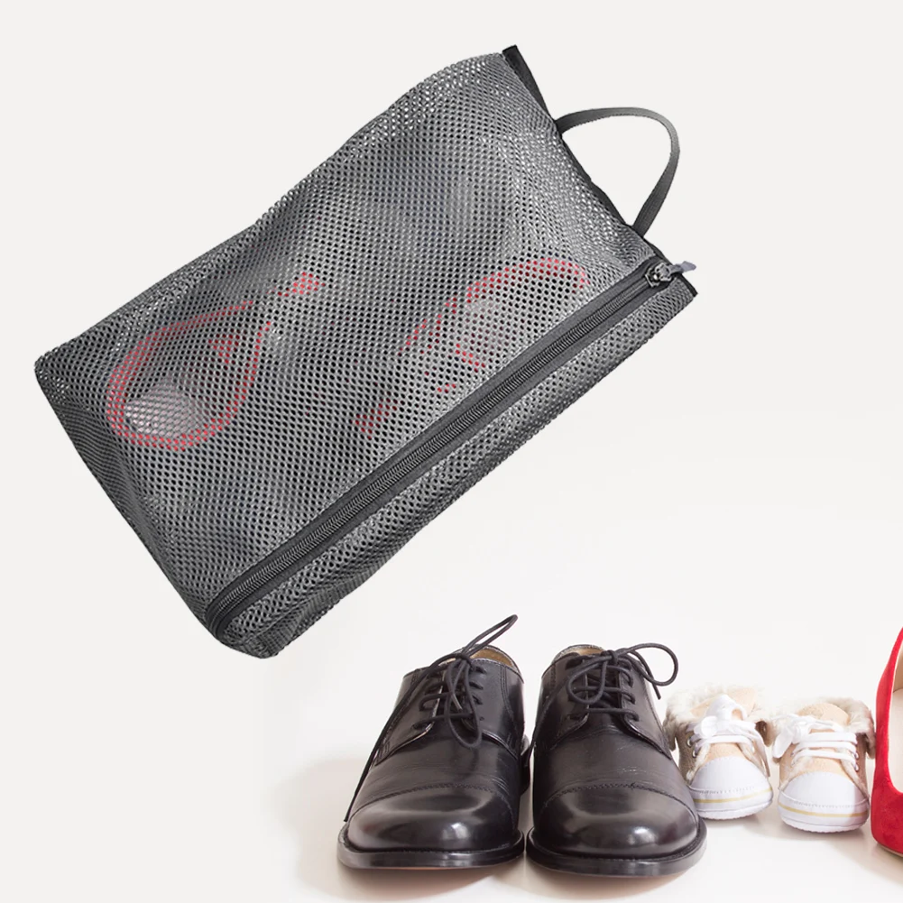 Shoes Holder Bags Mesh Storage Pouch Lightweight Sundries Organizer Pouch Multifunction Large Capacity for Outdoor Activity